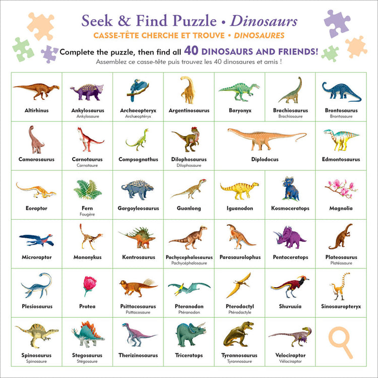 Dinosaurs | Seek & Find 100-Piece Jigsaw Puzzle - 4