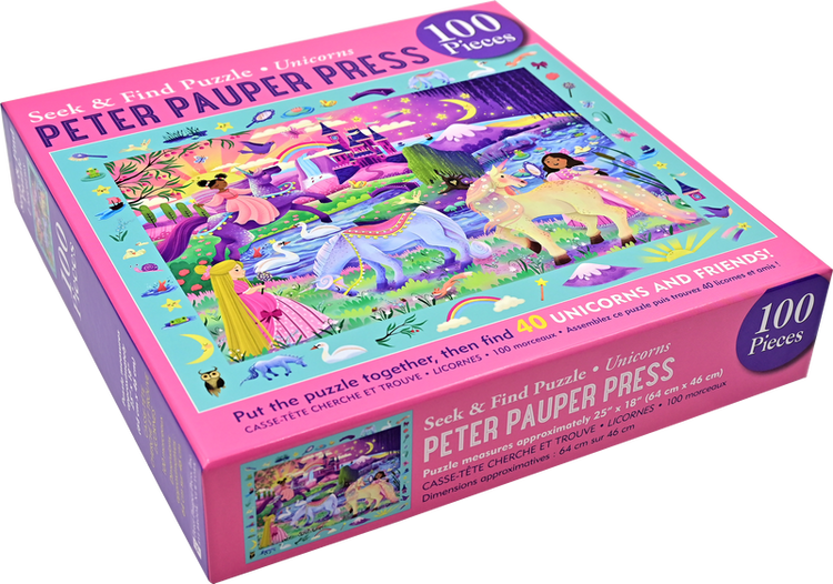 Unicorns Seek & Find 100-Piece Jigsaw Puzzle 7+ - 5