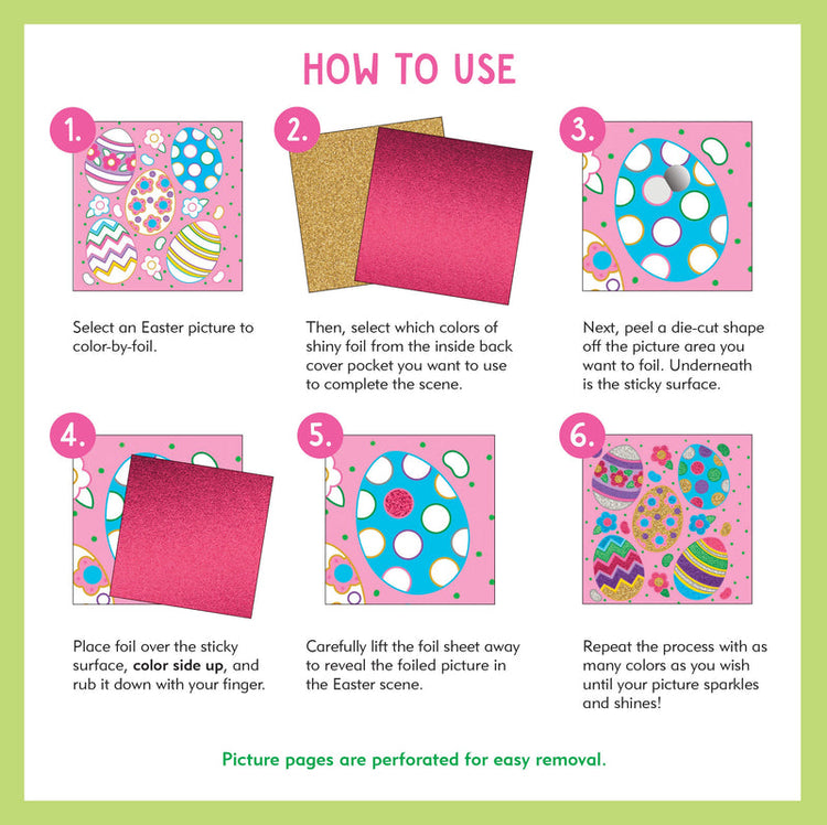 Color By Foil Sticker Book | Easter - CR Toys