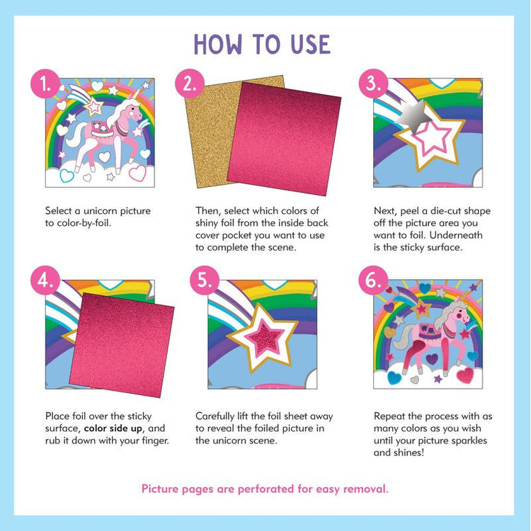 Color By Foil Sticker Book | Unicorns 4+ - 2