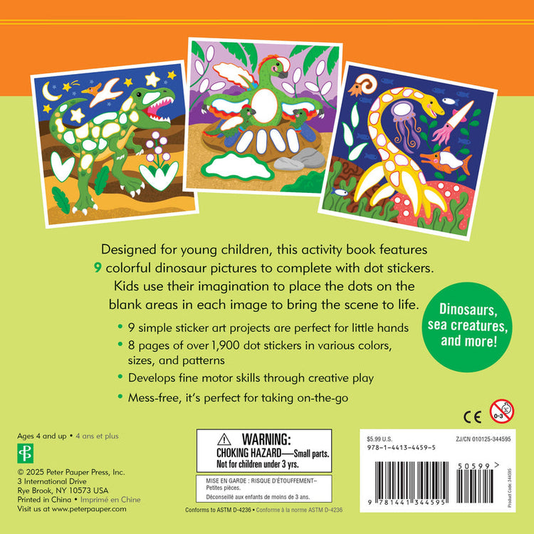 Color By Dots Sticker Books | Dinosaurs 4+ - 9