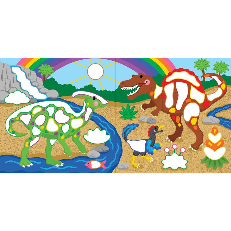 Color By Dots Sticker Books | Dinosaurs 4+ - 5