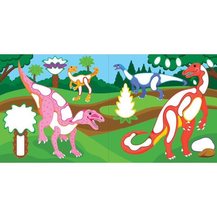 Color By Dots Sticker Books | Dinosaurs 4+ - 6