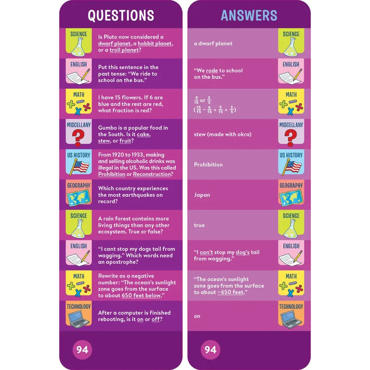 Brain Quest | 4th Grade Smart Cards Revised 5th Edition - 4