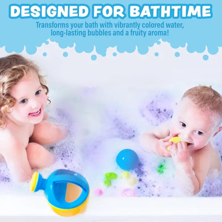 Tub Works | Magical Kids Bubble Bath | Pink, Purple or Teal Bath Colors | Comes in Single Pack - 5