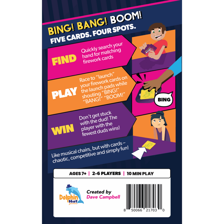 Bing Bang Boom Card Game Ages 7+