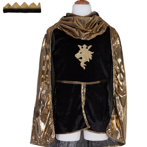 Golden Knight With Tunic, Cape, & Crown, Size 5-6 Dressup