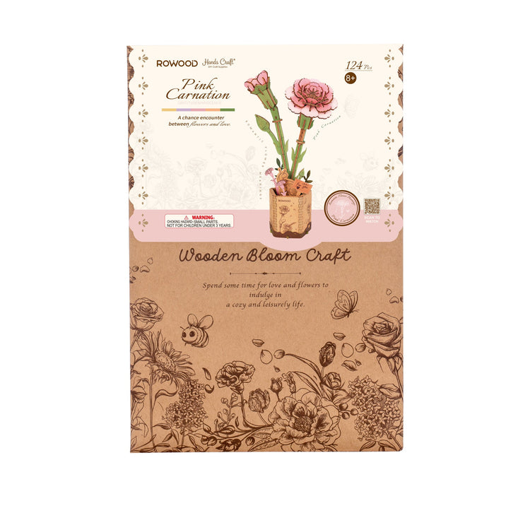 Hands Craft | Wooden Pink Carnation 12+ - CR Toys