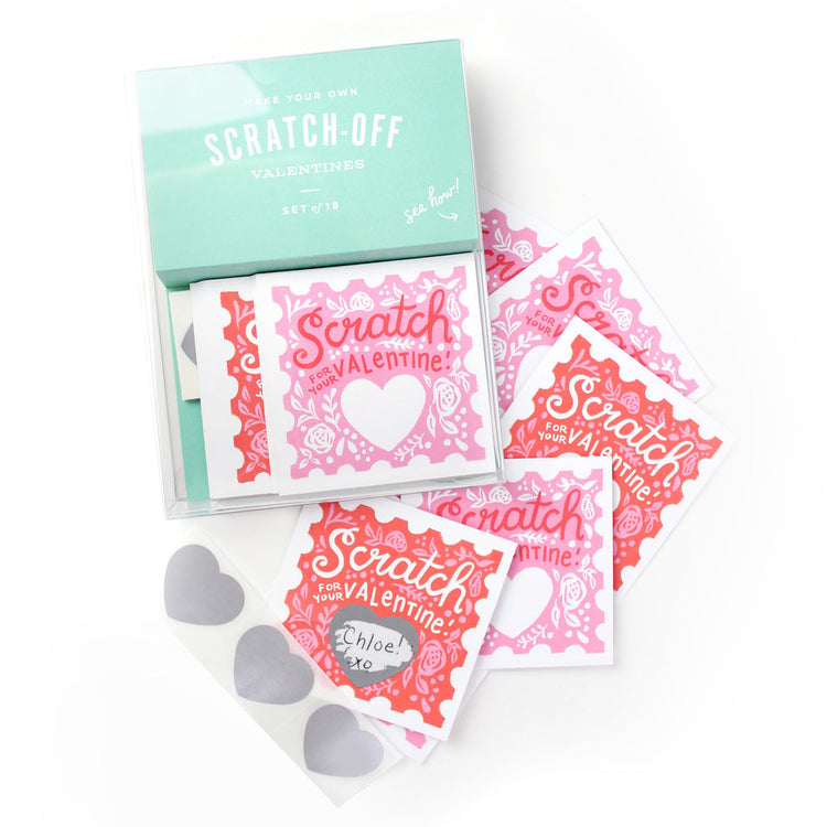 Scratch-Off Valentine Cards | Floral - 4