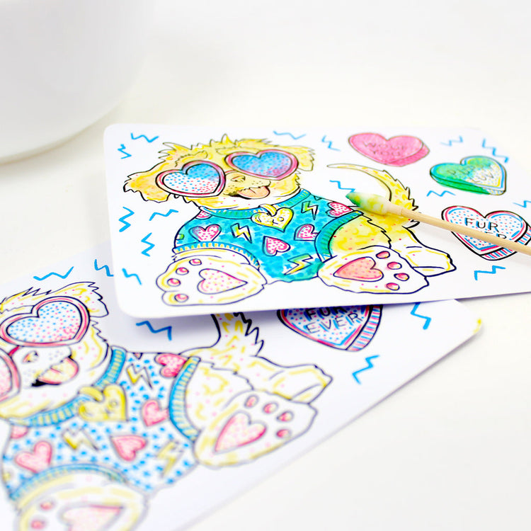 Paint With Water Valentine Cards | Puppy - 5