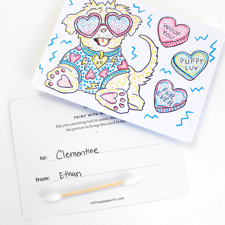 Paint With Water Valentine Cards | Puppy - 9