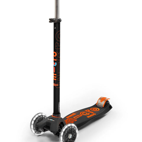 Deluxe Maxi Led Scooter-Black/Orange