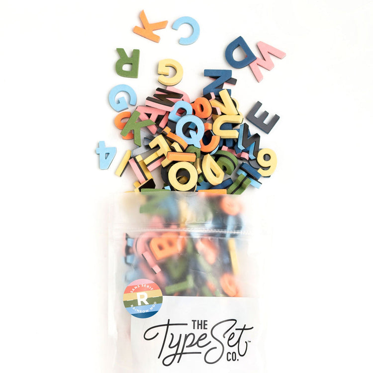 Magnetic Letters | Rainbow Mod 200PC | 1" Letters - 1