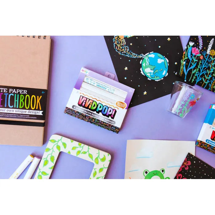 Vivid Pop! 8 Water Based Paint Markers - Metallic