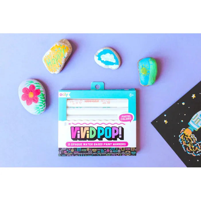 Vivid Pop! 8 Water Based Paint Markers - Pastel