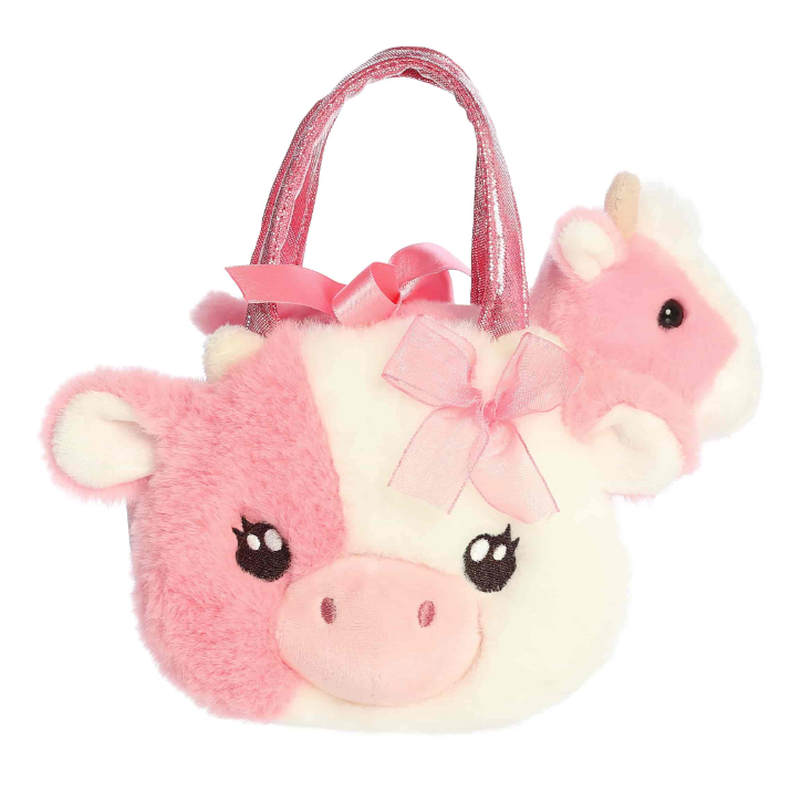 Fancy Pals Purse | Fuzzy Face Strawberry Cow - 3