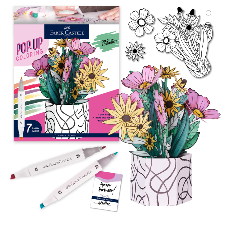 Pop Up Coloring Bouquet | Wildflower Bunch 13+ - 2