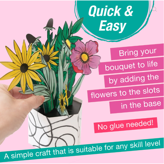Pop Up Coloring Bouquet | Wildflower Bunch 13+ - 7