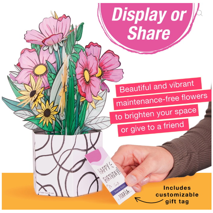Pop Up Coloring Bouquet | Wildflower Bunch 13+ - 8
