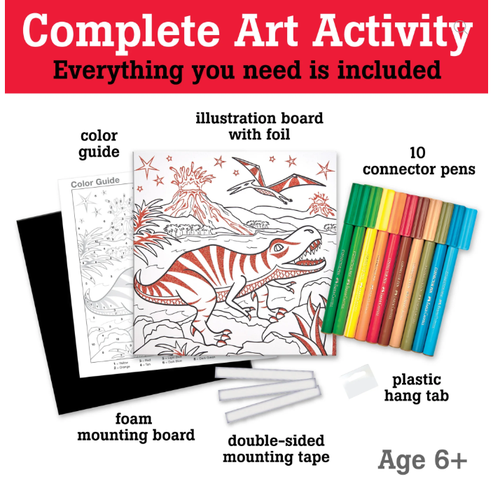 Marker Color By Number | T-Rex Foil Fun 6+ - 3