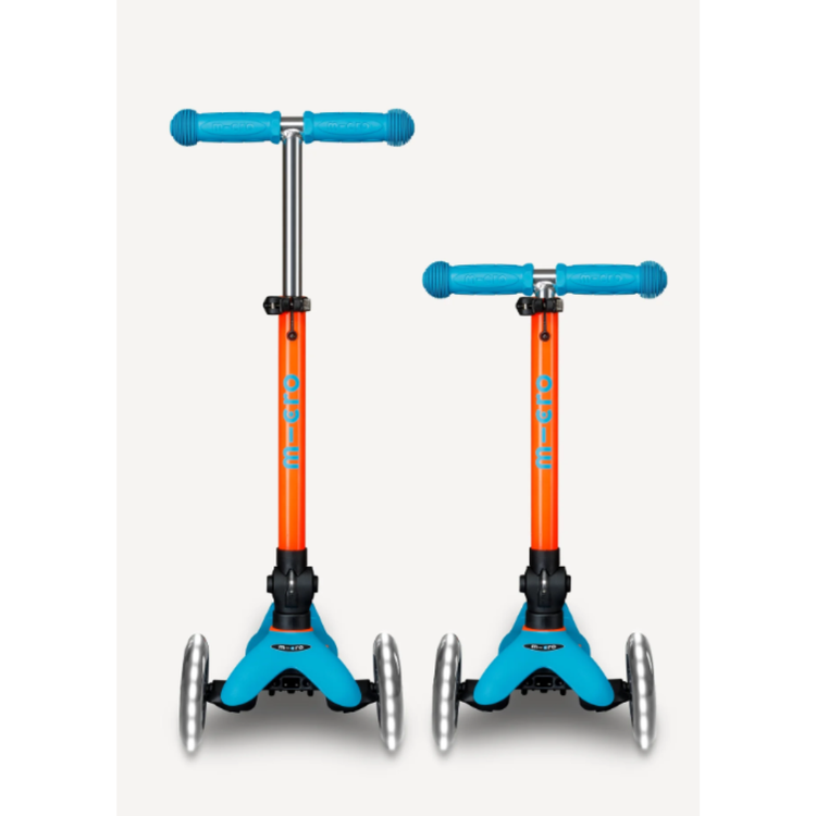 Micro Mini Foldable LED Scooter | Neon Sunset Orange/Aqua 2-5 Years - 4