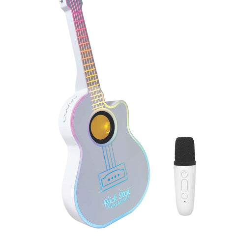 Rock Star Guitar & Microphone Karaoke Set White - CR Toys