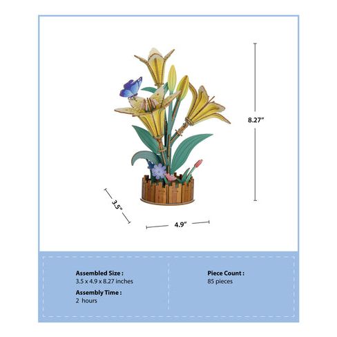 Hand Craft | Wooden Flower Lily Bloom Set 12+ - 6