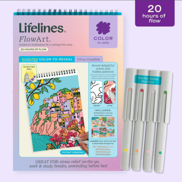 Lifelines | FlowArt | Scented Color-to-Reveal Citrus Coastlines - 1