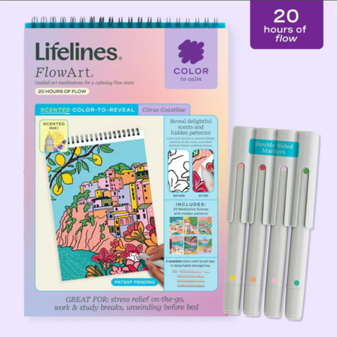 Lifelines | FlowArt | Scented Color-to-Reveal Citrus Coastlines - 1
