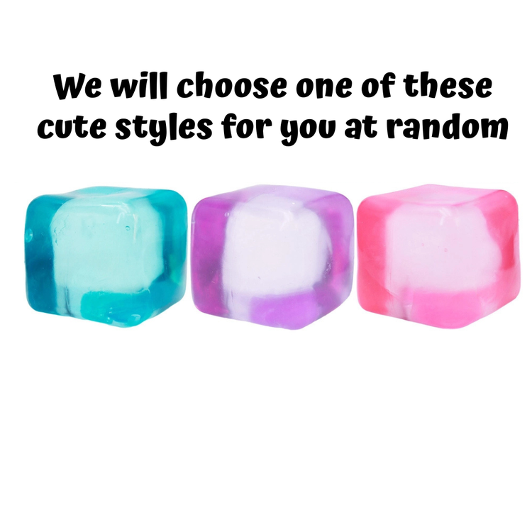 Clear Solid Cube Thick Maltose Filled Squishy - 2