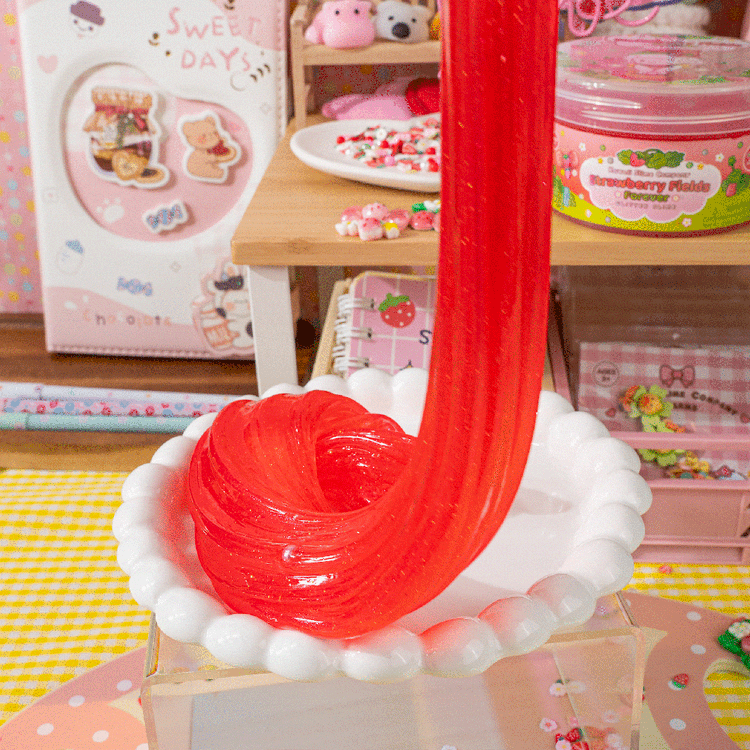 Kawaii Slime | Strawberry Fields Forever Strawberry Scented Glitter Slime - 2