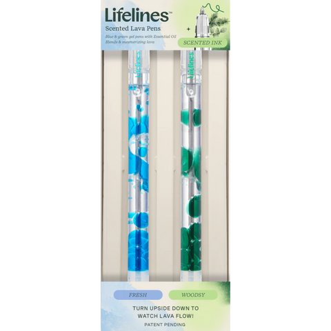 Lifelines Scented Lava Lamp | 2 Pack Pens Blue/Green