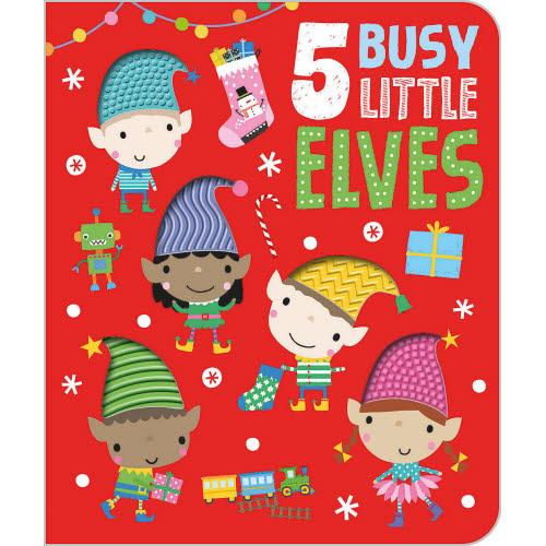 Five Busy Little Elves Board Book