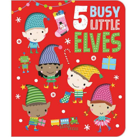 Five Busy Little Elves Board Book