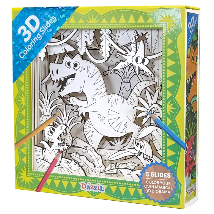 3D Coloring Slides | Dinosaur 8+ - CR Toys
