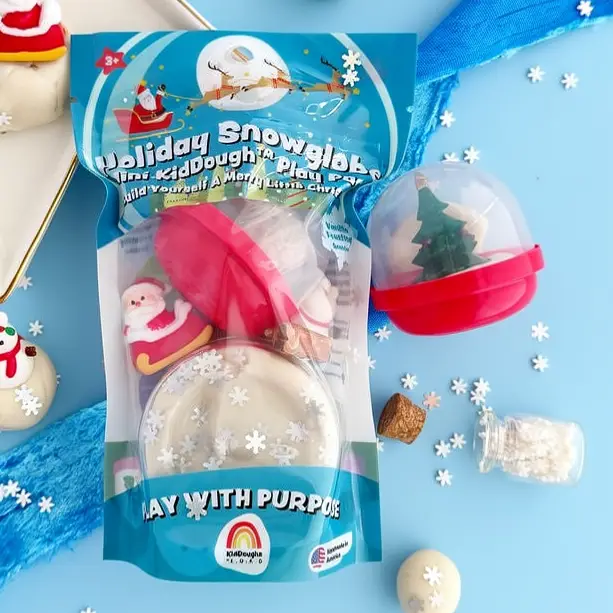 Kiddough Mini Play Kit | Holiday Snowglobe 3+ - 1