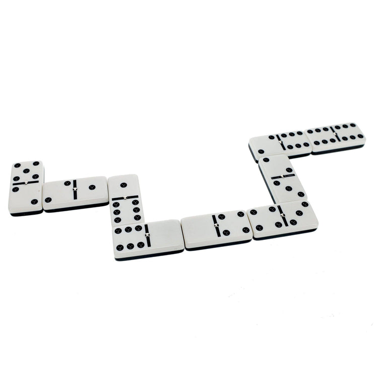 Dominoes | Double 6 | Black & White | Club Size Game - 14