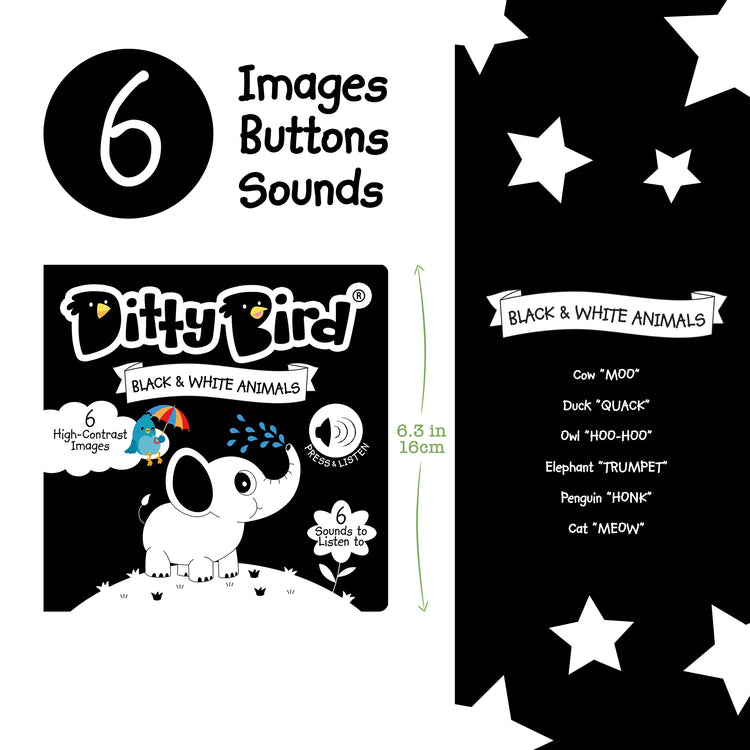 Ditty Bird | Black And White Sound Book New Born