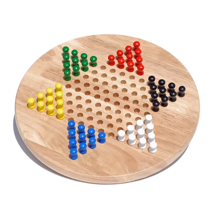 Chinese Checkers | Wooden Pegs | 11.5 Inch Game - 2