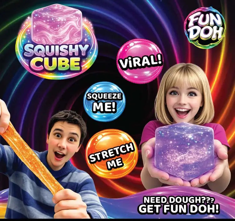 Fun Doh Squishy | Sparkle Cube - 3