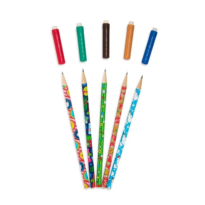 Holiday Pencil Scented Toppers Carded Set Of 5 Spt5006