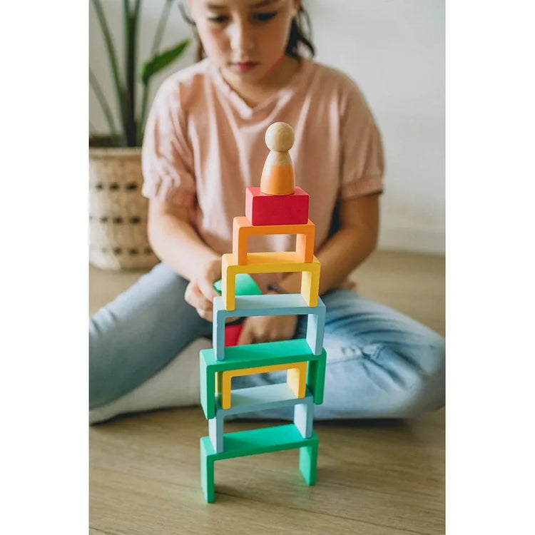 Rainbow Wooden Blocks Kr-105