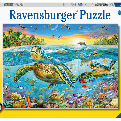 Puzzle | Swim With Sea Turtles | 100 Pc XXL 6+ - 1