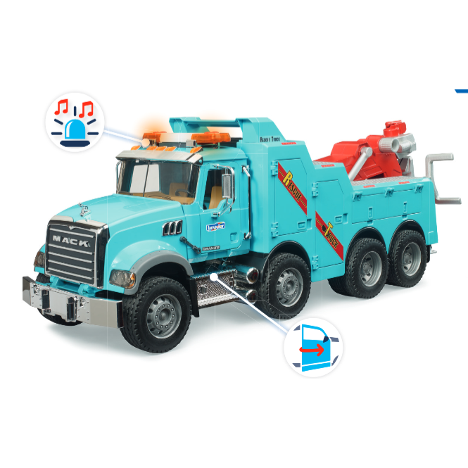 Bruder | MACK Granite Recovery and Towing Truck with Light & Sound