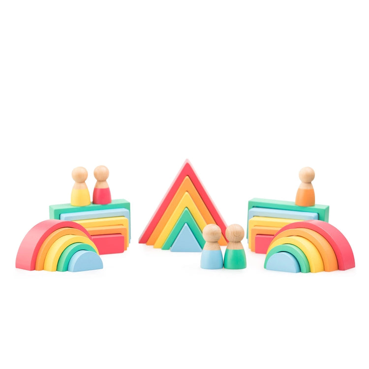Rainbow Wooden Blocks Kr-105