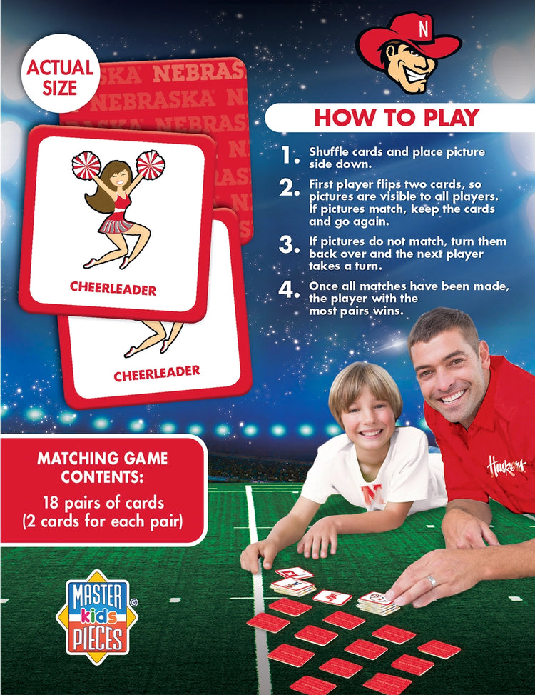Nebraska Cornhuskers | Matching Game 3+ - 3