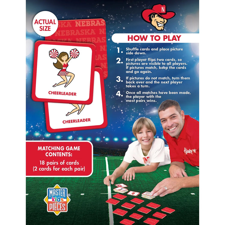 Nebraska Cornhuskers | Matching Game 3+ - 3