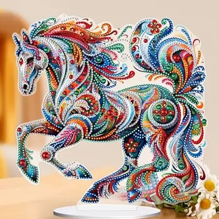 Diamond Painting | Colorful Horse Art Tabletop Decoration - 1