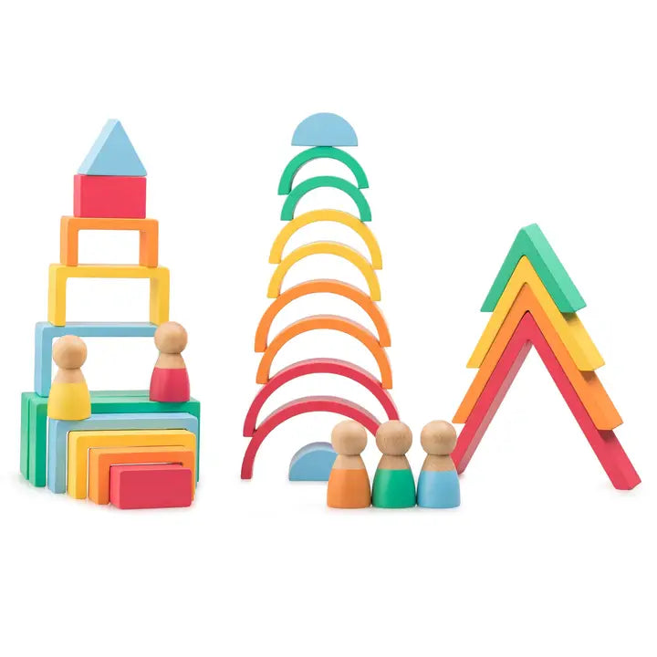 Rainbow Wooden Blocks Kr-105