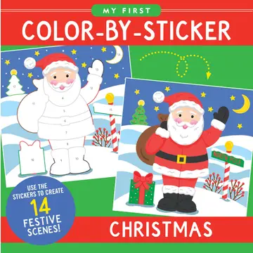 My First Color By Sticker Book | Christmas